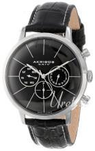 Akribos XXIV Ultimate Sort/Lær Ø42 mm Akribos XXIV Ultimate Sort/Lær Ø42 mm