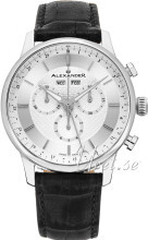 Alexander Statesman Sølvfarget/Lær Ø42 mm Alexander Statesman Sølvfarget/Lær Ø42 mm