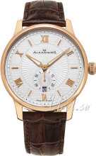 Alexander Statesman Sølvfarget/Lær Ø42 mm Alexander Statesman Sølvfarget/Lær Ø42 mm