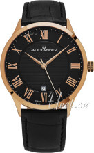 Alexander Statesman Sort/Lær Ø42 mm Alexander Statesman Sort/Lær Ø42 mm