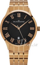 Alexander Statesman Sort/Rose-gulltonet stål Ø42 mm Alexander Statesman Sort/Rose-gulltonet stål Ø42 mm