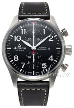 Alpina Startimer Sort/Lær Ø40 mm Alpina Startimer Sort/Lær Ø40 mm