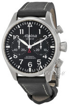 Alpina Startimer Sort/Lær Ø44 mm Alpina Startimer Sort/Lær Ø44 mm