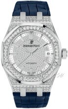 Audemars Piguet Royal Oak Sølvfarget/Lær Ø37 mm Audemars Piguet Royal Oak Sølvfarget/Lær Ø37 mm
