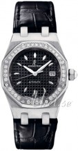 Audemars Piguet Royal Oak Sort/Lær Ø33 mm Audemars Piguet Royal Oak Sort/Lær Ø33 mm