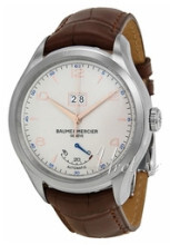 Baume & Mercier Clifton Sølvfarget/Lær Ø43 mm Baume & Mercier Clifton Sølvfarget/Lær Ø43 mm