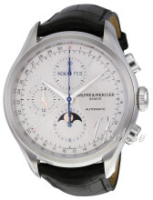 Baume & Mercier Clifton Sølvfarget/Lær Ø43 mm Baume & Mercier Clifton Sølvfarget/Lær Ø43 mm