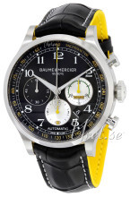 Baume & Mercier Capeland Sort/Lær Ø44 mm Baume & Mercier Capeland Sort/Lær Ø44 mm