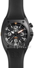 Bell & Ross BR 02-92 Sort/Gummi Ø44 mm Bell & Ross BR 02-92 Sort/Gummi Ø44 mm