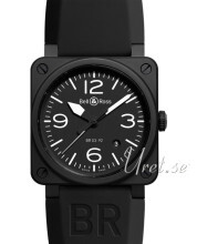 Bell & Ross BR 03-92 Sort/Gummi Ø42 mm Bell & Ross BR 03-92 Sort/Gummi Ø42 mm