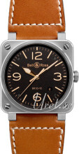Bell & Ross BR 03-92 Sort/Lær Ø42 mm Bell & Ross BR 03-92 Sort/Lær Ø42 mm