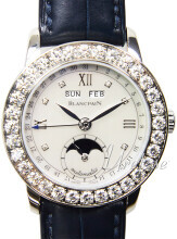 Blancpain Leman Hvit/Lær Ø33.7 mm Blancpain Leman Hvit/Lær Ø33.7 mm