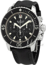 Blancpain Fifty Fathoms Sort/Lær Ø45 mm Blancpain Fifty Fathoms Sort/Lær Ø45 mm