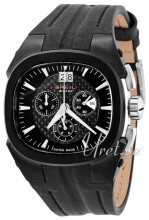 Breil Milano Sort/Lær Ø45 mm Breil Milano Sort/Lær Ø45 mm