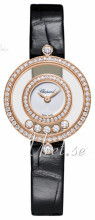 Chopard Happy Diamonds Icons Hvit/Lær Ø25 mm Chopard Happy Diamonds Icons Hvit/Lær Ø25 mm