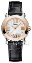 Chopard Happy Sport Mini Hvit/Lær Ø30 mm Chopard Happy Sport Mini Hvit/Lær Ø30 mm