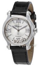 Chopard Happy Sport 30 MM Automatic Sølvfarget/Lær Ø30 mm Chopard Happy Sport 30 MM Automatic Sølvfarget/Lær Ø30 mm