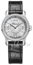 Chopard Happy Sport 30 MM Automatic Sølvfarget/Lær Ø30 mm Chopard Happy Sport 30 MM Automatic Sølvfarget/Lær Ø30 mm