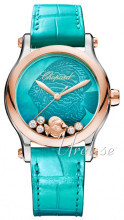 Chopard Happy Fish 36 MM Automatic Blå/Lær Ø36 mm Chopard Happy Fish 36 MM Automatic Blå/Lær Ø36 mm