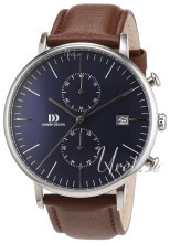 Danish Design Sport Blå/Lær Ø42 mm Danish Design Sport Blå/Lær Ø42 mm