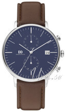 Danish Design Sport Blå/Lær Ø42 mm Danish Design Sport Blå/Lær Ø42 mm