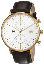 Danish Design Sport Hvit/Lær Ø42 mm Danish Design Sport Hvit/Lær Ø42 mm