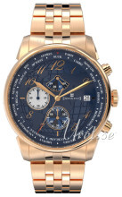 Executive Club Blå/Rose-gulltonet stål Ø42 mm Executive Club Blå/Rose-gulltonet stål Ø42 mm