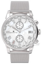 Executive Double Breasted Hvit/Stål Ø42 mm Executive Double Breasted Hvit/Stål Ø42 mm