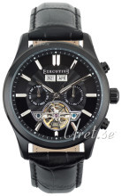 Executive Sort/Lær Ø43 mm Executive Sort/Lær Ø43 mm