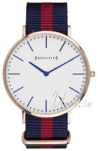 Executive Hvit/Rose-gulltonet stål Ø41 mm Executive Hvit/Rose-gulltonet stål Ø41 mm