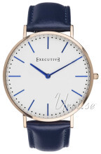 Executive Band Hvit/Lær Ø41 mm Executive Band Hvit/Lær Ø41 mm