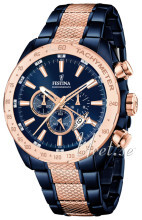 Festina Blå/Rose-gulltonet stål Ø44 mm Festina Blå/Rose-gulltonet stål Ø44 mm