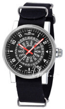 Fortis Spacematic Sort/Tekstil Ø40 mm Fortis Spacematic Sort/Tekstil Ø40 mm