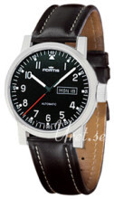 Fortis Spacematic Sort/Lær Ø40 mm Fortis Spacematic Sort/Lær Ø40 mm