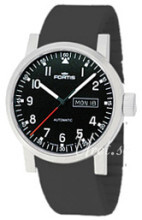 Fortis Spacematic Sort/Gummi Ø40 mm Fortis Spacematic Sort/Gummi Ø40 mm