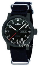 Fortis Spacematic Sort/Tekstil Ø40 mm Fortis Spacematic Sort/Tekstil Ø40 mm