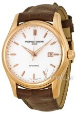 Frederique Constant Classics Sølvfarget/Lær Ø43 mm Frederique Constant Classics Sølvfarget/Lær Ø43 mm