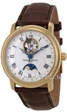 Frederique Constant Classics Sølvfarget/Lær Ø40 mm Frederique Constant Classics Sølvfarget/Lær Ø40 mm