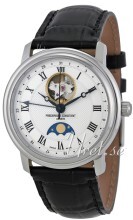 Frederique Constant Classics Sølvfarget/Lær Ø40 mm Frederique Constant Classics Sølvfarget/Lær Ø40 mm