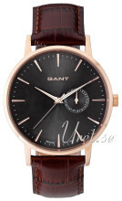 Gant Park Hill II Sort/Lær Ø42 mm Gant Park Hill II Sort/Lær Ø42 mm