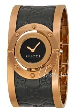Gucci Twirl Sort/Rose-gulltonet stål Ø23.5 mm Gucci Twirl Sort/Rose-gulltonet stål Ø23.5 mm