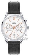 Henry London Finchley Hvit/Lær Ø39 mm Henry London Finchley Hvit/Lær Ø39 mm