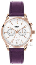 Henry London Holborn Hvit/Lær Ø39 mm Henry London Holborn Hvit/Lær Ø39 mm