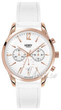 Henry London Chiswick Hvit/Lær Ø39 mm Henry London Chiswick Hvit/Lær Ø39 mm