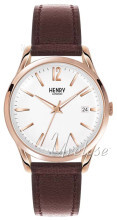 Henry London Hampstead Hvit/Lær Ø39 mm Henry London Hampstead Hvit/Lær Ø39 mm