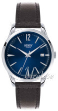 Henry London Knightsbridge Blå/Lær Ø39 mm Henry London Knightsbridge Blå/Lær Ø39 mm