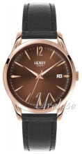 Henry London Richmond Brun/Lær Ø39 mm Henry London Richmond Brun/Lær Ø39 mm