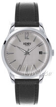 Henry London Piccadilly Sølvfarget/Lær Ø38.5 mm Henry London Piccadilly Sølvfarget/Lær Ø38.5 mm