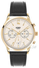 Henry London Harrow Hvit/Lær Ø41 mm Henry London Harrow Hvit/Lær Ø41 mm