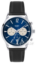 Henry London Shoreditch Blå/Lær Ø41 mm Henry London Shoreditch Blå/Lær Ø41 mm